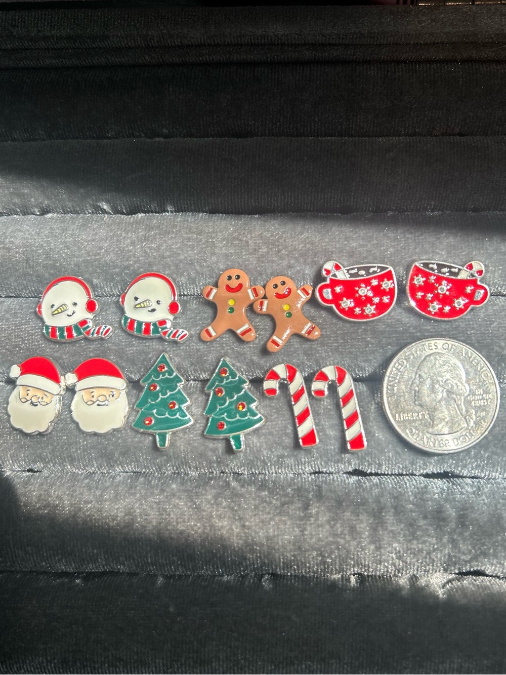 Vintage Christmas Stud Earring Set 🎄⛄️🎅☕️